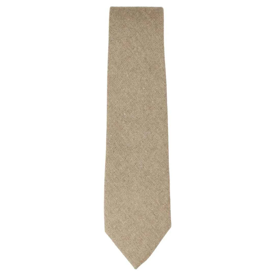 Camel Beige Oak Tweed Tie Hankie Hankerchief 2"