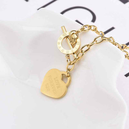 Titanium Steel Heart Love Heart Jewelry Colorfast Christmas Valentine&