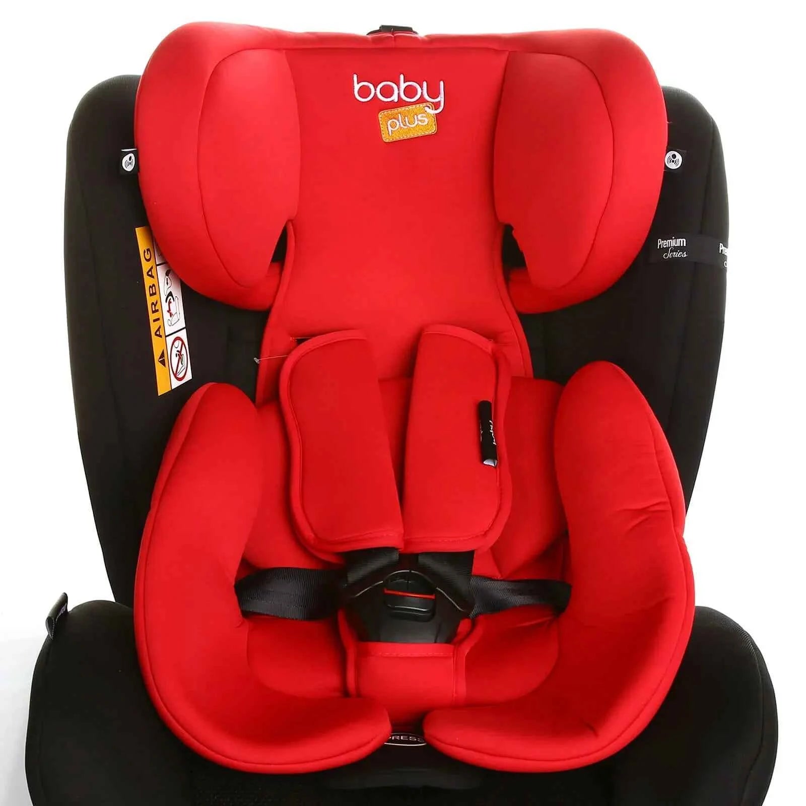 baby plus Orbitfix Group 0+/1/2/3 (Birth to 12 Years) Car Seat - Black Red