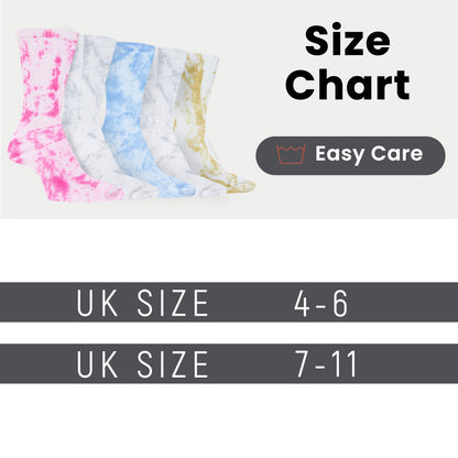 5 Pack Tie Dye Sport Socks Cotton Durable Blend for Casual &amp; Everyday Designer Wear Unisex by Sock Stack