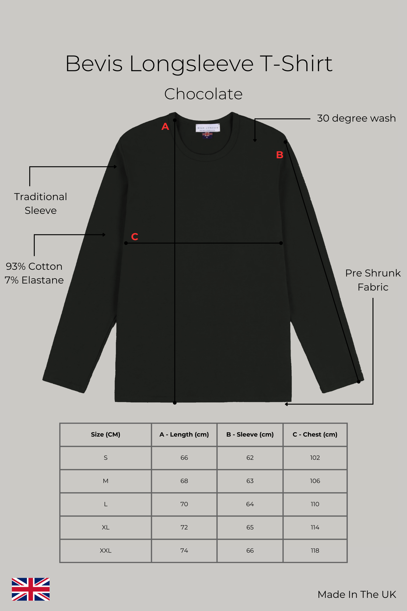 Bevis Long Sleeve Cotton T-shirt - Chocolate