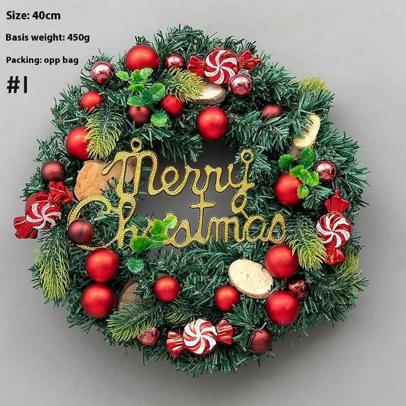 Christmas Decoration Upside Down Christmas Tree Horn Rattan Christmas Wreath