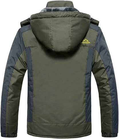 Mens Winter Ski Jacket Water Repellent Warm Lined Outdoor Coat, Size L