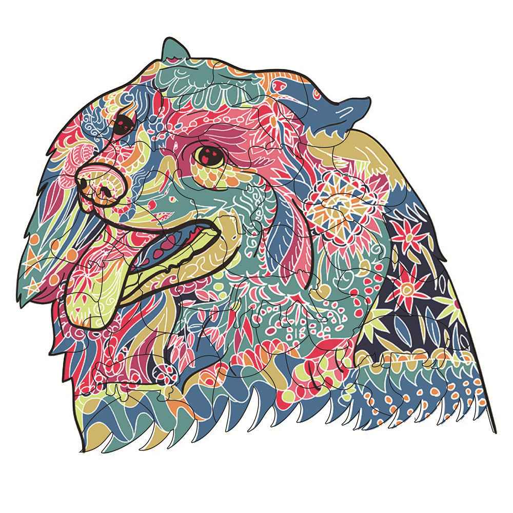 Each Piece Is Animal Shaped Christmas Gift Colorful Elephant Turtle Wooden Jigsaw Puzzles