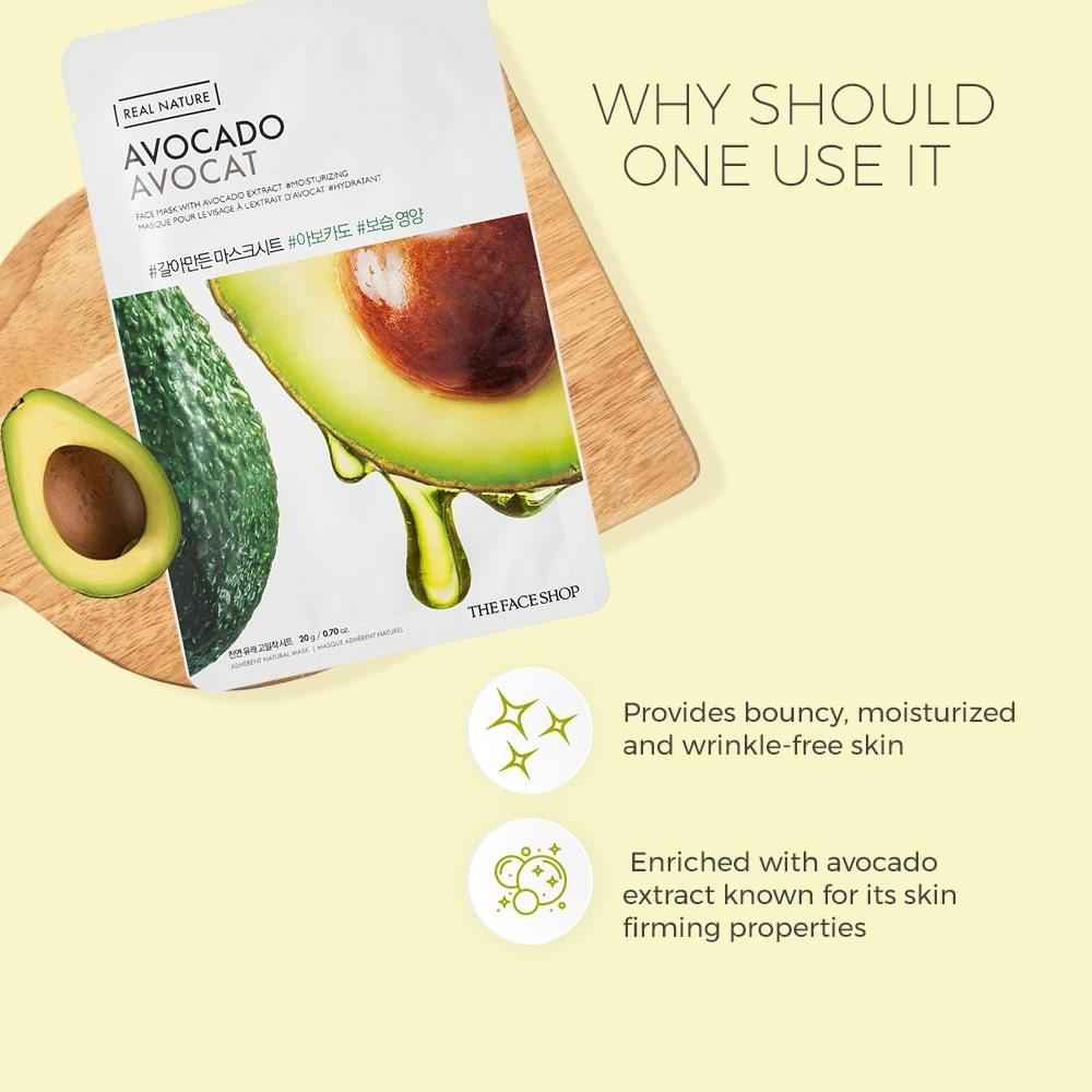 THE FACE SHOP Real Nature Avocado Face Mask 35g