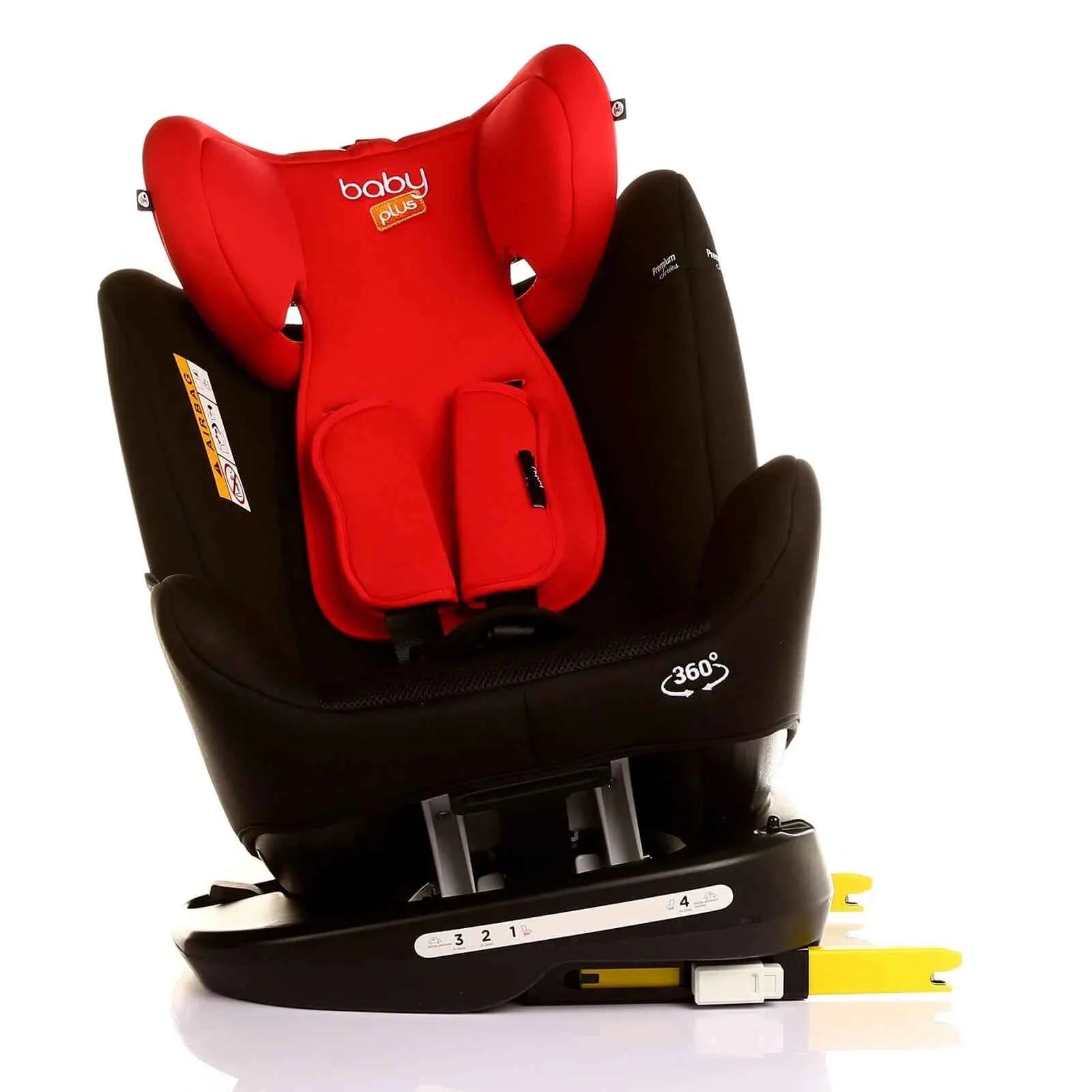 baby plus Orbitfix Group 0+/1/2/3 (Birth to 12 Years) Car Seat - Black Red