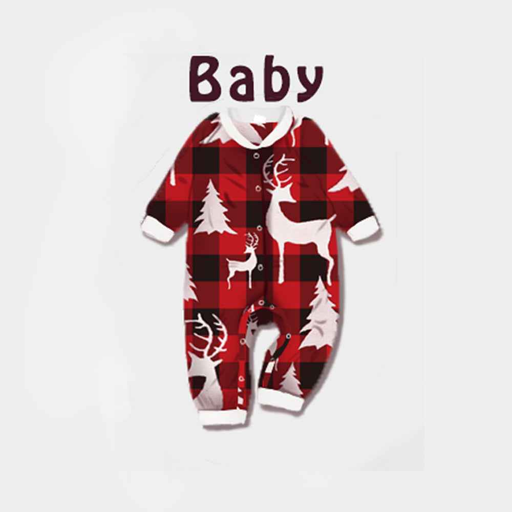 Christmas European And American Christmas Deer Head Print Parent-child Home Service Suit