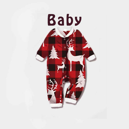Christmas European And American Christmas Deer Head Print Parent-child Home Service Suit