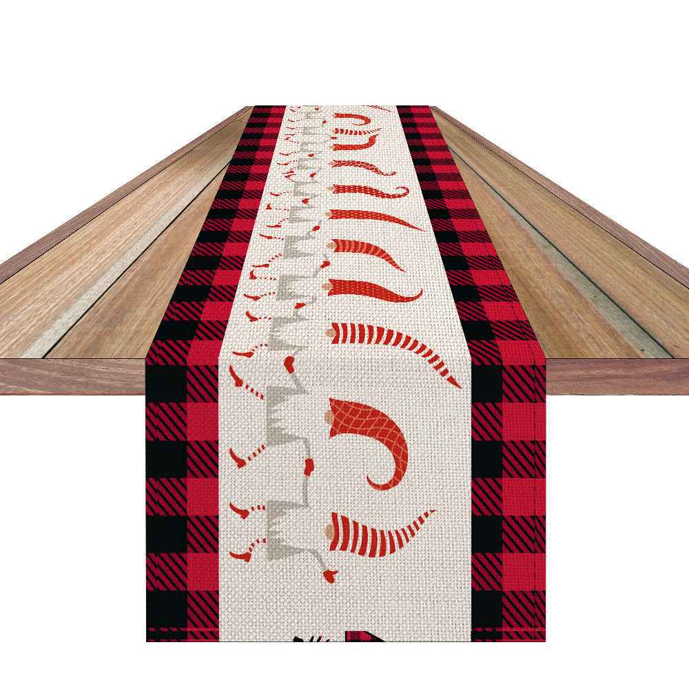 Christmas Table Runner Plaid Pattern