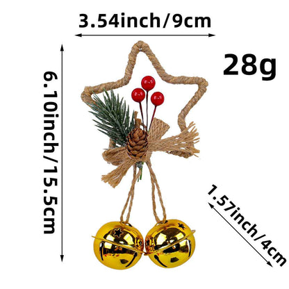 Christmas Five-pointed Star Bell Accessories Pendant