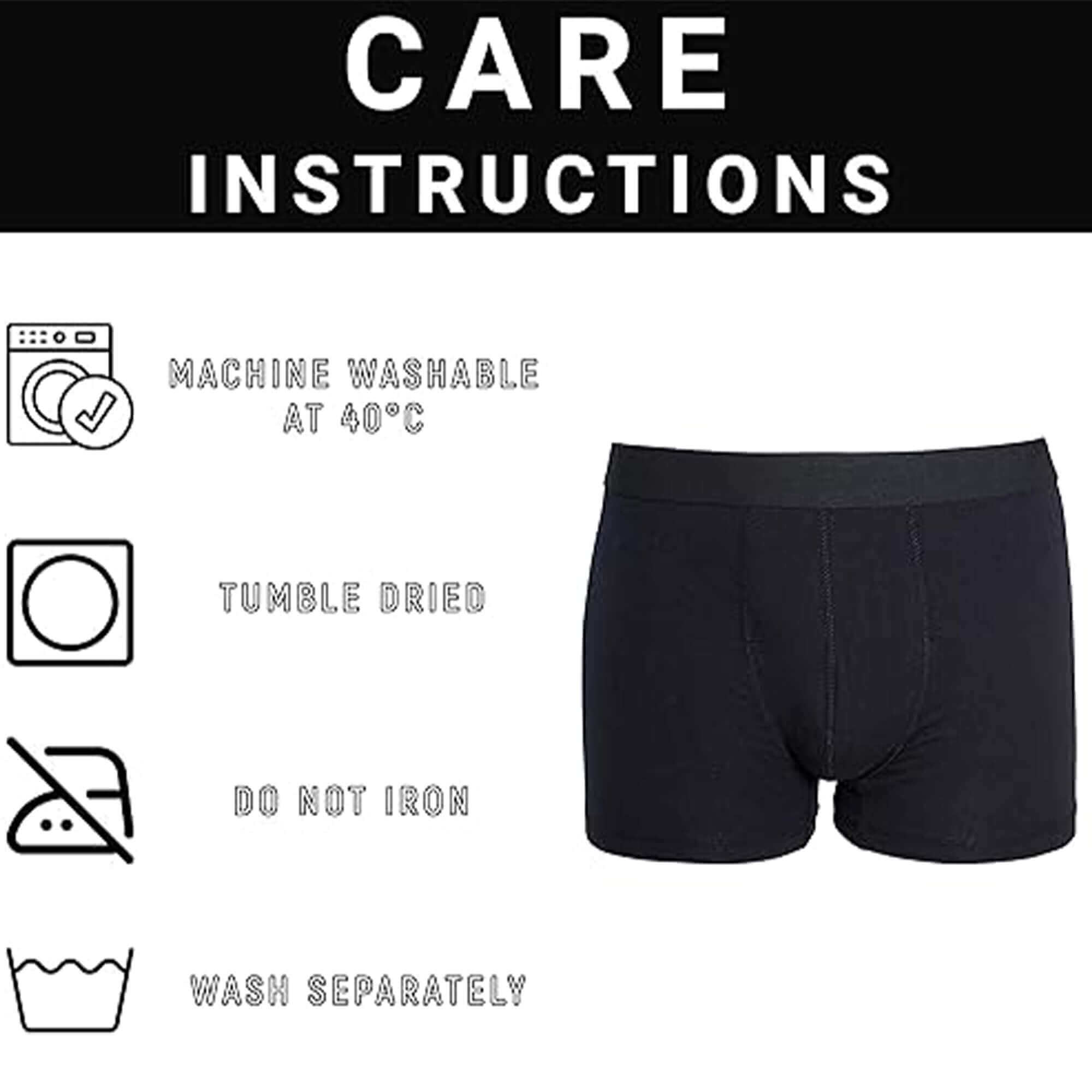 6 Pack Black Cotton Stretch Boxer Shorts Menswear Classic Breathable Comfort Fit Activewear Underwear for Men MB03 by Sock Stack