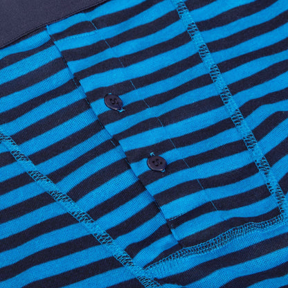 6 Pack Blue Navy Striped Cotton Stretch Boxer Shorts Menswear Classic Breathable Activewear Soft and Durable Underwear by Sock Stack