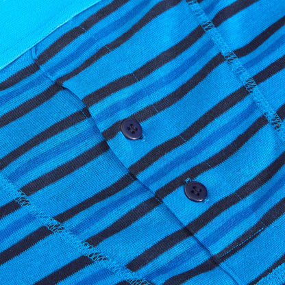 6 Pack Blue Navy Striped Cotton Stretch Boxer Shorts Menswear Classic Breathable Activewear Soft and Durable Underwear by Sock Stack