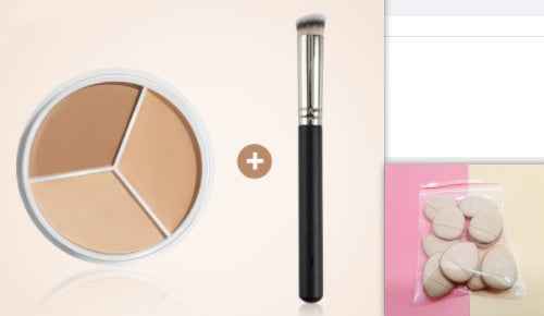 Three-color Concealer Waterproof Without Makeup