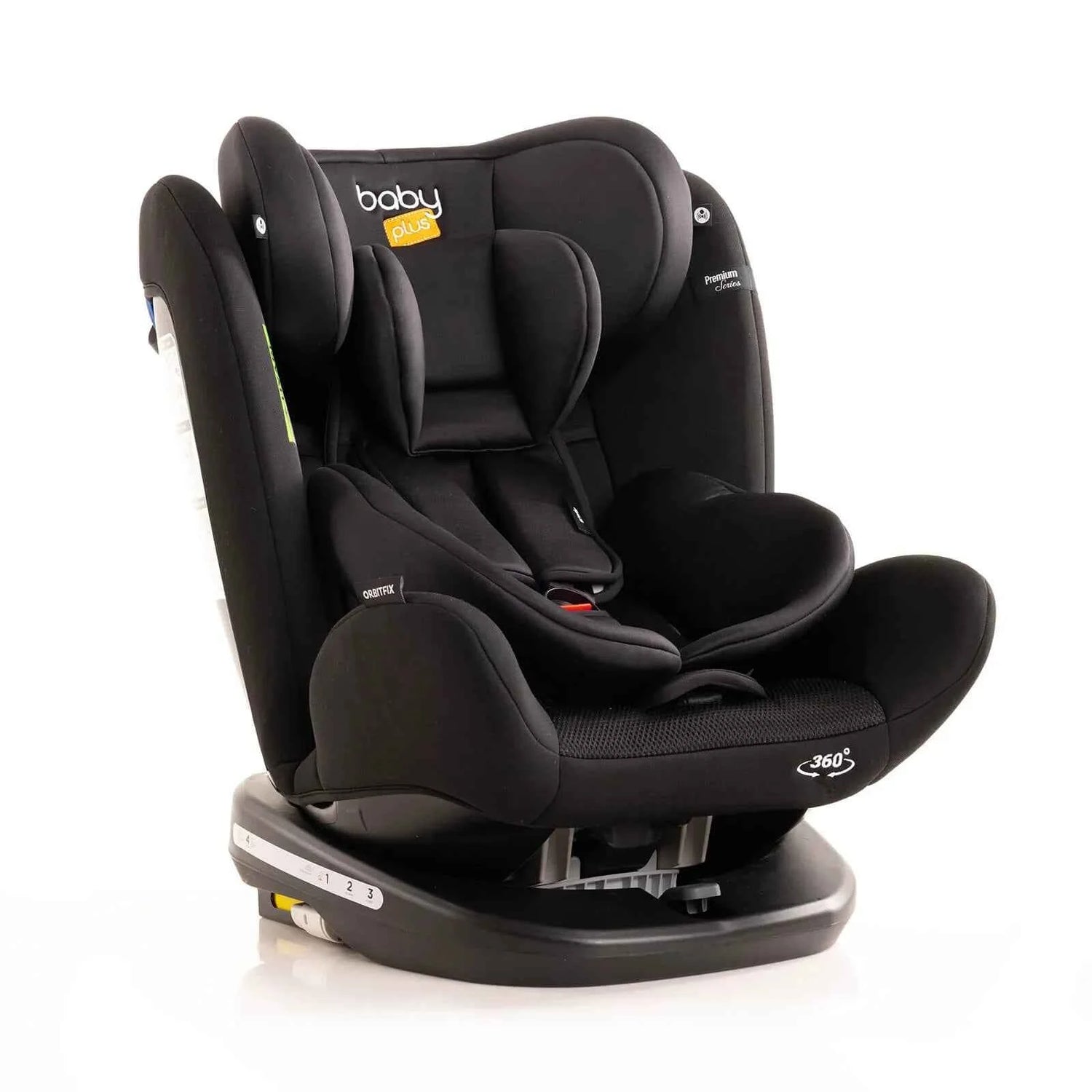 baby plus Orbitfix Group 0+/1/2/3 (Birth to 12 Years) Car Seat - Black