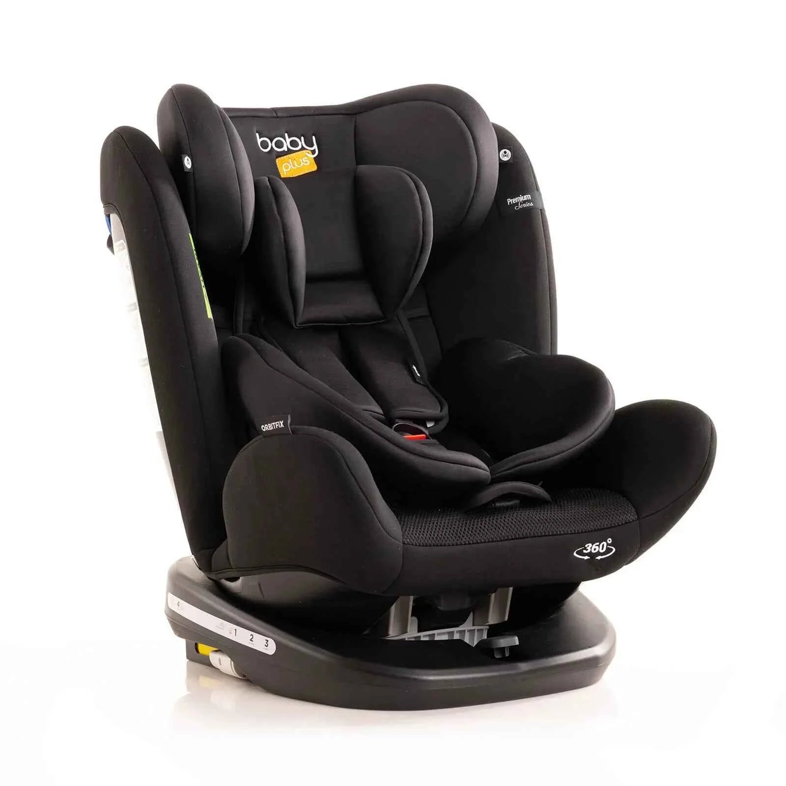 baby plus Orbitfix Group 0+/1/2/3 (Birth to 12 Years) Car Seat - Black