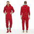 Fashionable Parent-child Hooded Christmas Print Jumpsuit