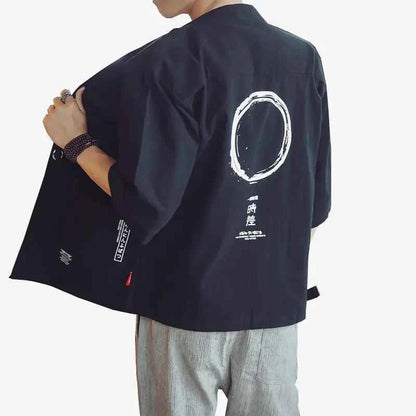 Men’s Three-Quarter Sleeve Tang-Inspired Cotton Jacket