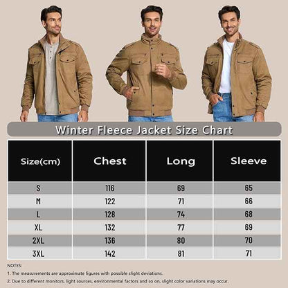 Mens Military Bomber Jacket Cargo Cotton Windbreaker Brown Size XL KEFITEVD