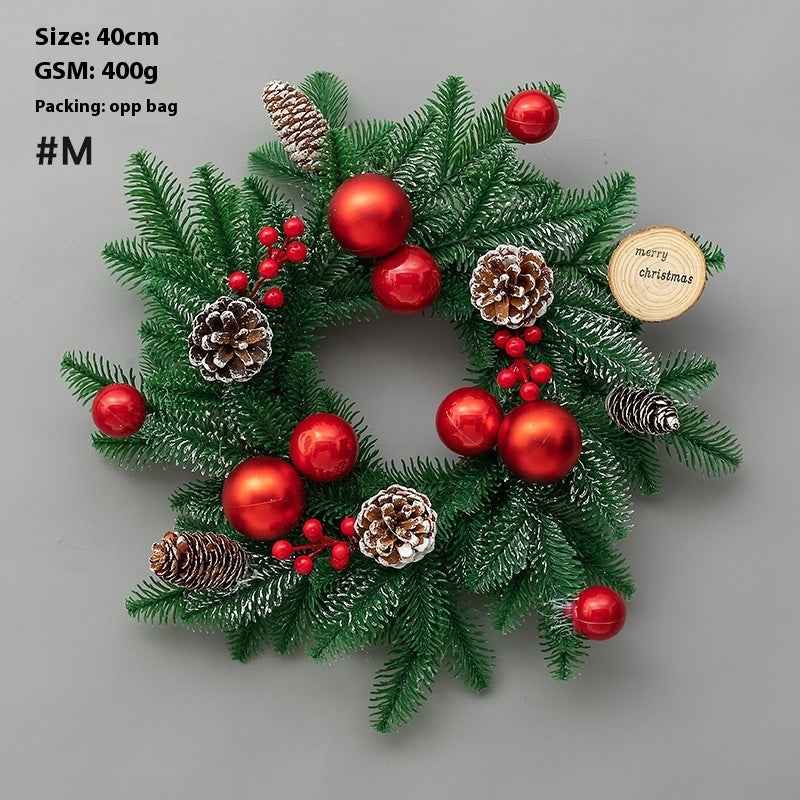 Christmas Decoration Upside Down Christmas Tree Horn Rattan Christmas Wreath