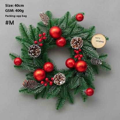 Christmas Decoration Upside Down Christmas Tree Horn Rattan Christmas Wreath