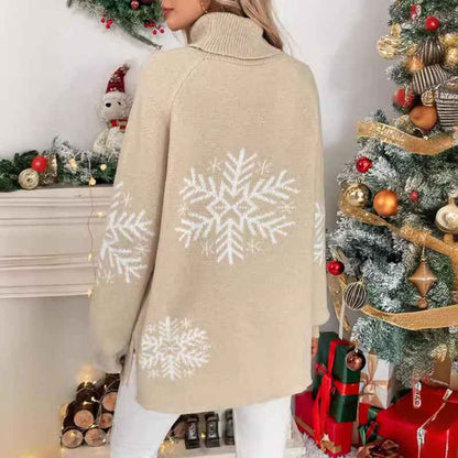 High Collar Christmas Sweaters Women&