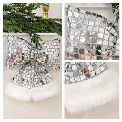 Mirror Bow Christmas Tree Decoration