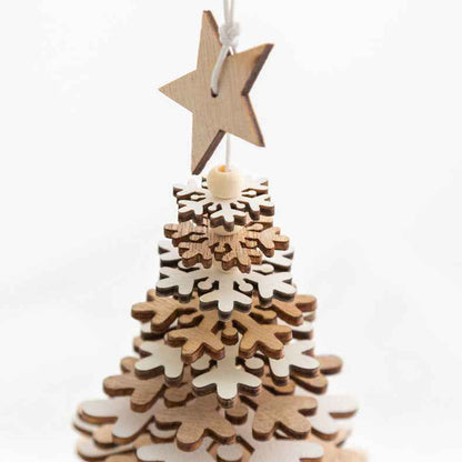 Wooden Christmas Tree Bell Pendant Room Living Room