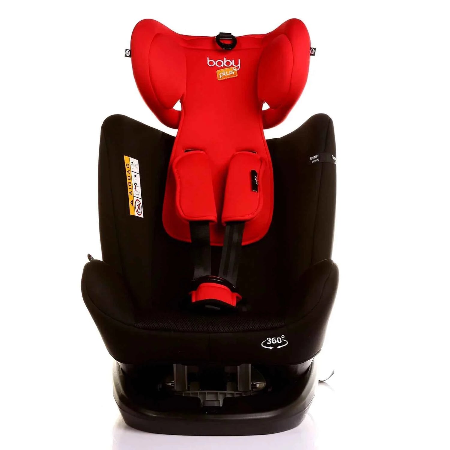 baby plus Orbitfix Group 0+/1/2/3 (Birth to 12 Years) Car Seat - Black Red