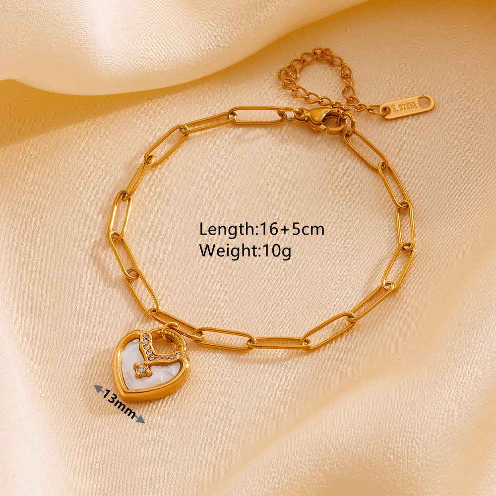 Titanium Steel Heart Love Heart Jewelry Colorfast Christmas Valentine&