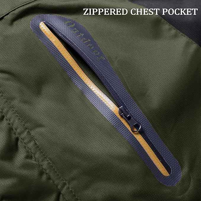 Mens Winter Ski Jacket Water Repellent Warm Lined Outdoor Coat, Size L