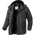 Mens Winter Parka Jacket Thick Fleece Lining Hooded Coat WenVen, Size M