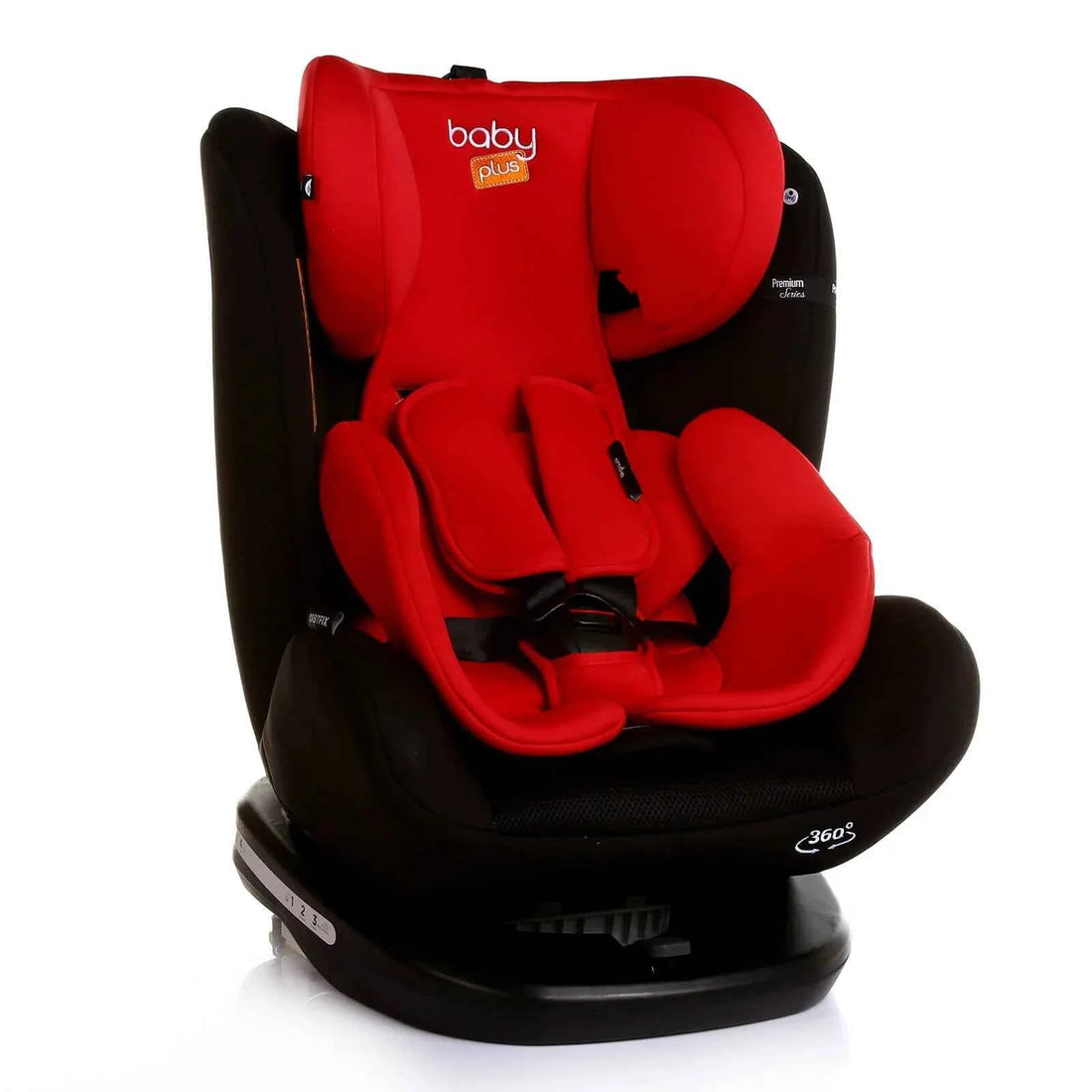 baby plus Orbitfix Group 0+/1/2/3 (Birth to 12 Years) Car Seat - Black Red