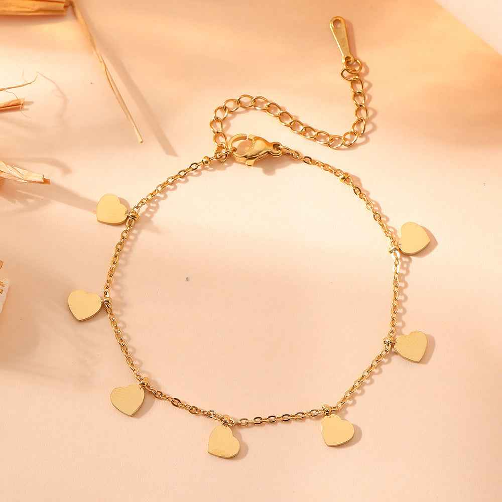 Titanium Steel Heart Love Heart Jewelry Colorfast Christmas Valentine&