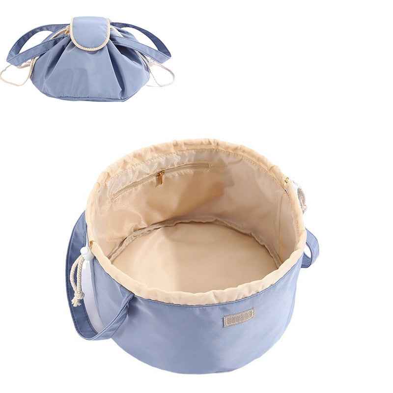 Barrel Drawstring Makeup Bag Large Capacity Women&