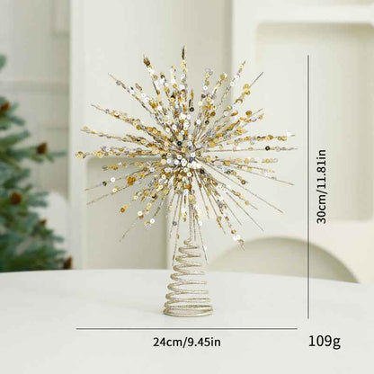 Eight Awn Star Champagne Christmas Decoration Ornaments