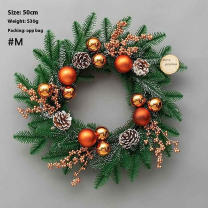 Christmas Decoration Upside Down Christmas Tree Horn Rattan Christmas Wreath