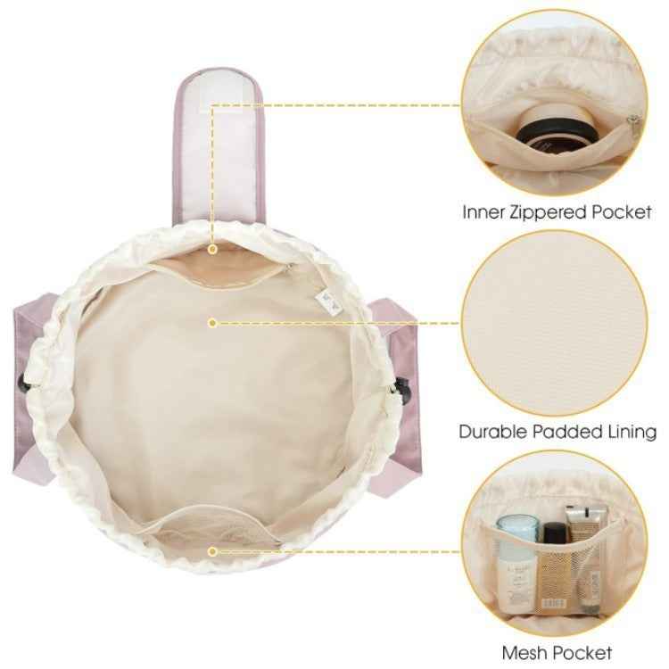 Barrel Drawstring Makeup Bag Large Capacity Women&