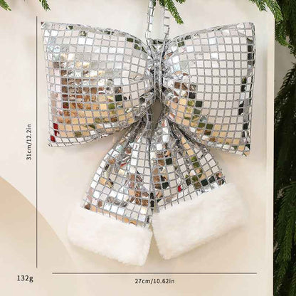 Mirror Bow Christmas Tree Decoration