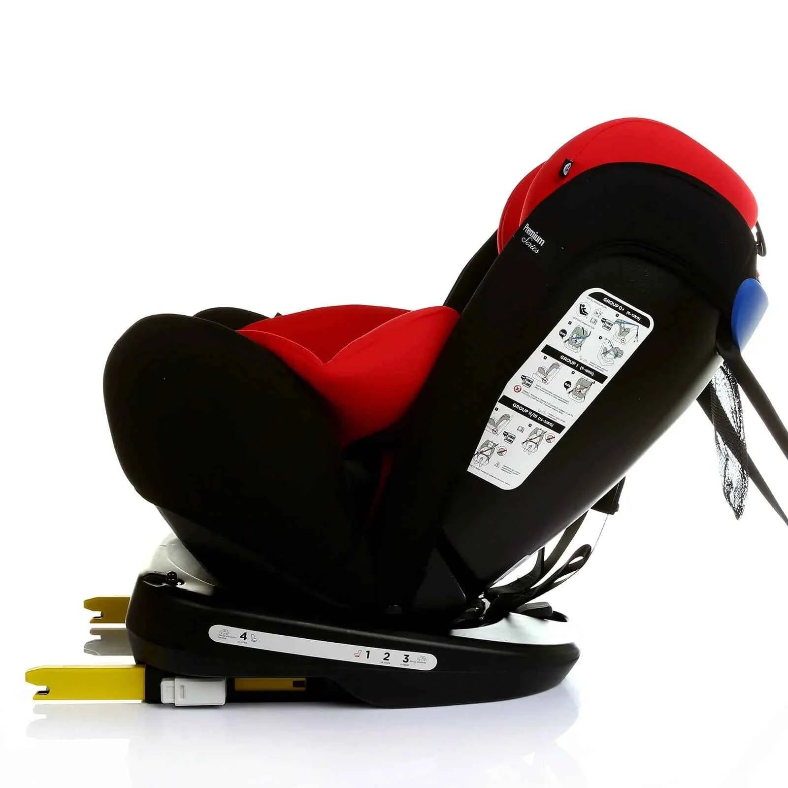 baby plus Orbitfix Group 0+/1/2/3 (Birth to 12 Years) Car Seat - Black Red
