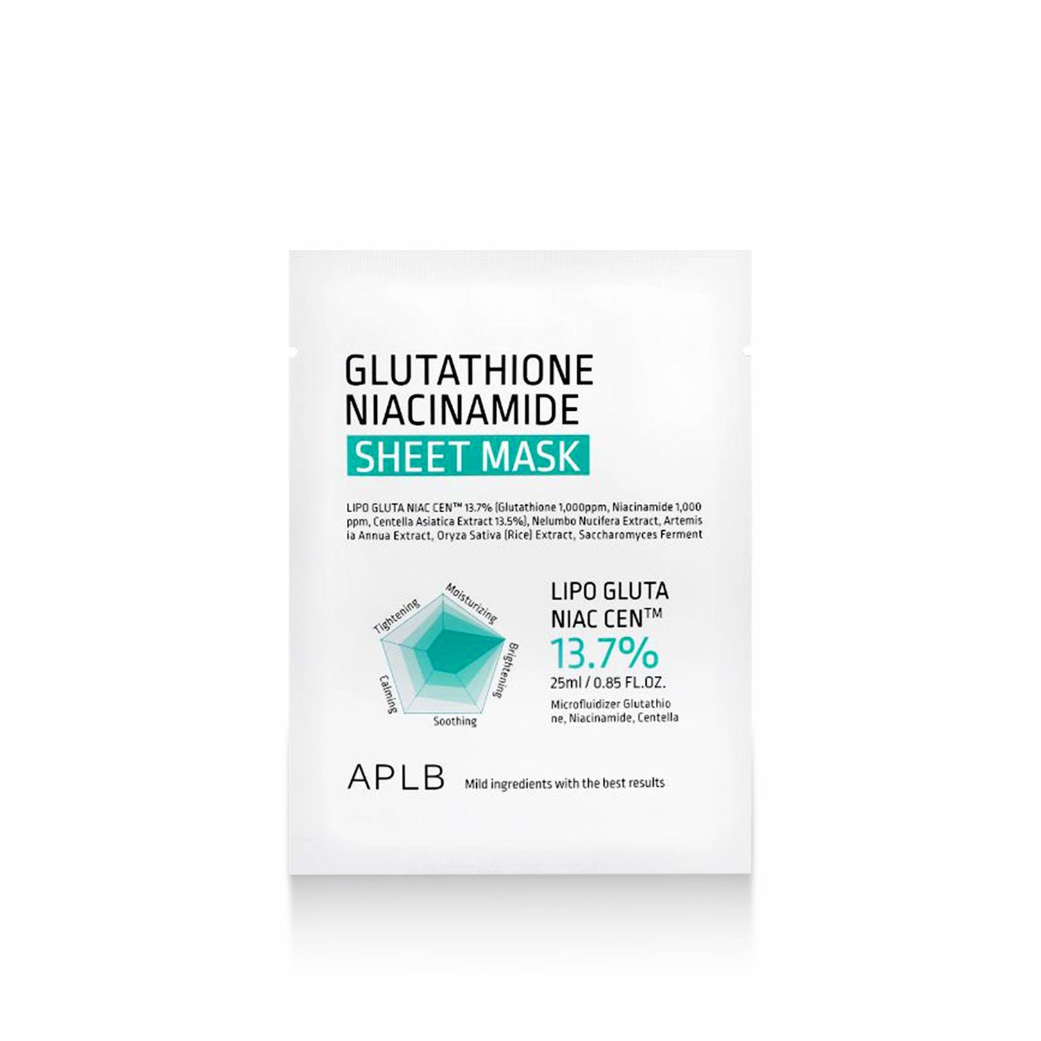 APLB Glutathione Niacinamide Sheet Mask 25ml