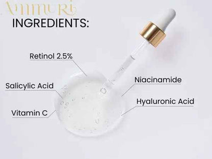 Ammuri 2.5% Retinol Supreme Serum - Gentle Anti-Aging Treatment 30ml