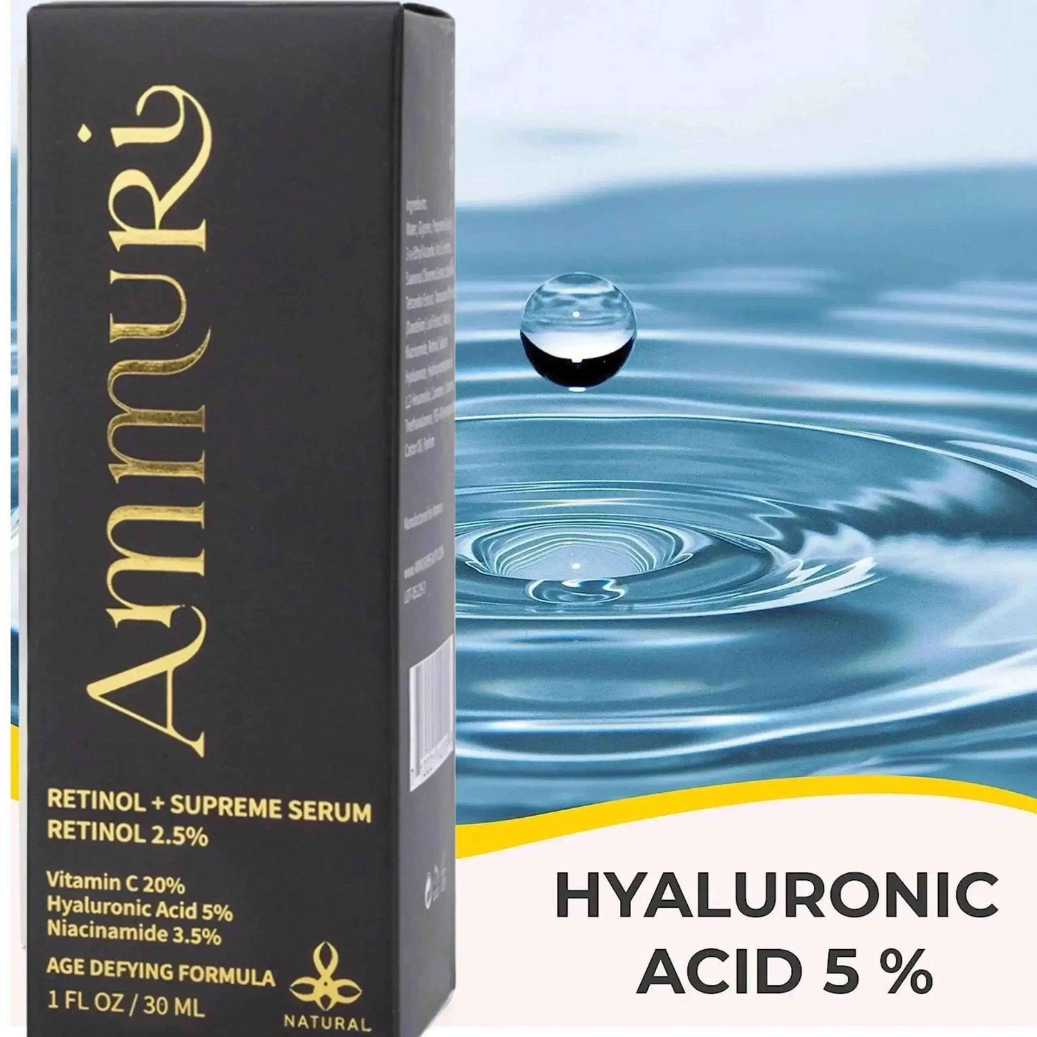 Ammuri Retinol Supreme 2.5% Serum – Anti-Aging Treatment - Age-Defying Formula