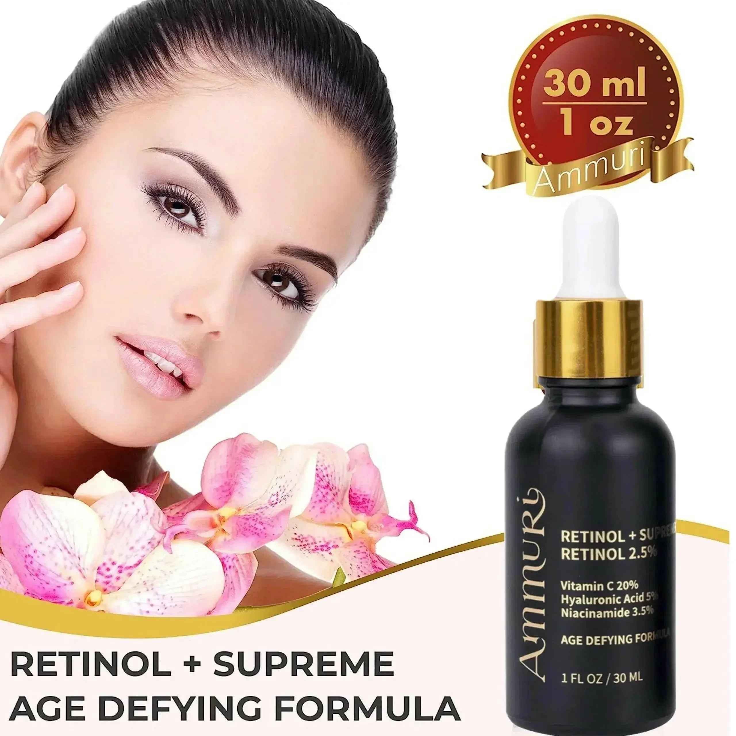 Ammuri Retinol Supreme 2.5% Serum – Anti-Aging Treatment - Age-Defying Formula