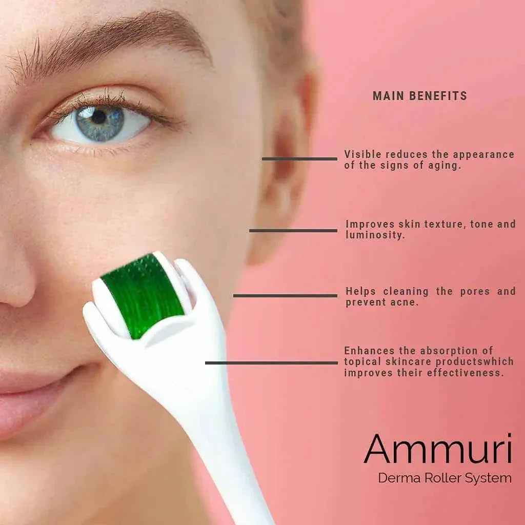 Ammuri Derma Roller for Scars and Anti-Aging Care