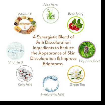 Ammuri Brightening Face Serum with Kojic Acid, Alpha Arbutin, Glutathione &amp; Niacinamide | Dark Spot Corrector for Even Skin Tone – 30ml