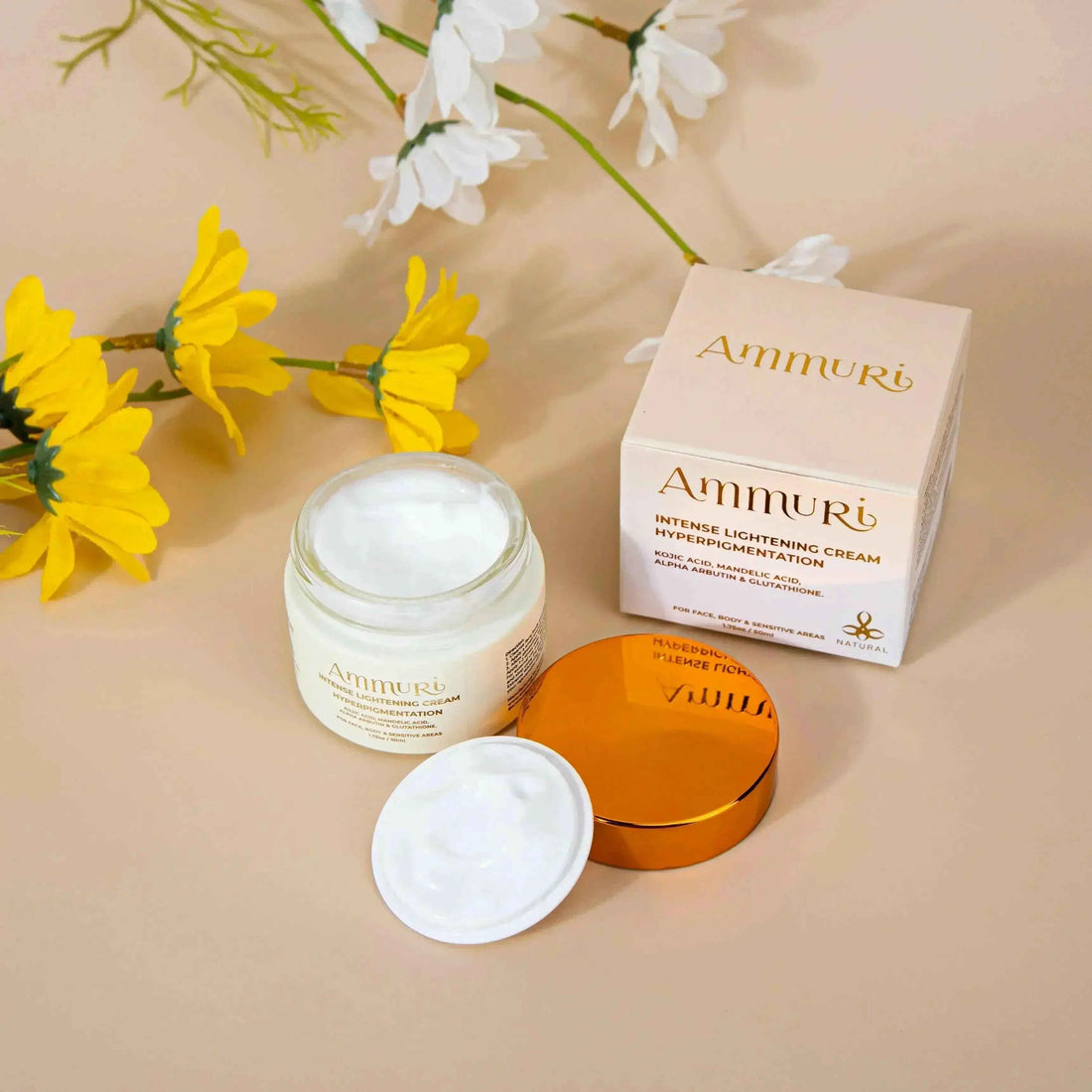 Ammuri Intense Lightening Skin Cream – Brightening for Bikini, Underarms &amp; Sensitive Areas (50g)