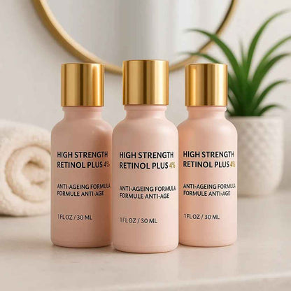 Ammuri High Strength Retinol Serum 4% Plus – Anti-Ageing Formula for Wrinkles, Fine Lines, Dark Spots &amp; Firming – Face Serum with Vitamin Support – 3 Pack (30ml Each)