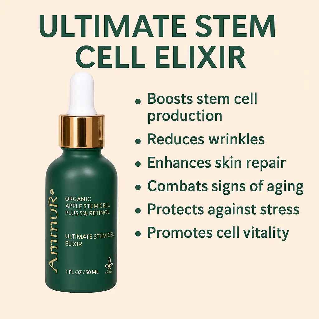 Ammuri Retinol 5% Serum with Apple Stem Cell – High Strength Anti-Aging, Acne &amp; Dark Spot Treatment (30ml)