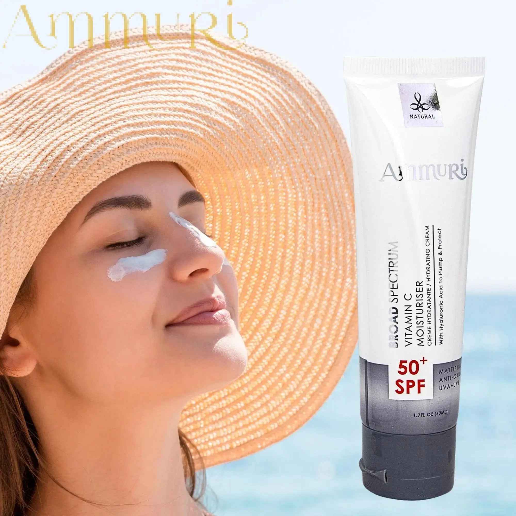 Ammuri Vitamin C Day Cream SPF50 - Brightening Moisturizer Sun Protection